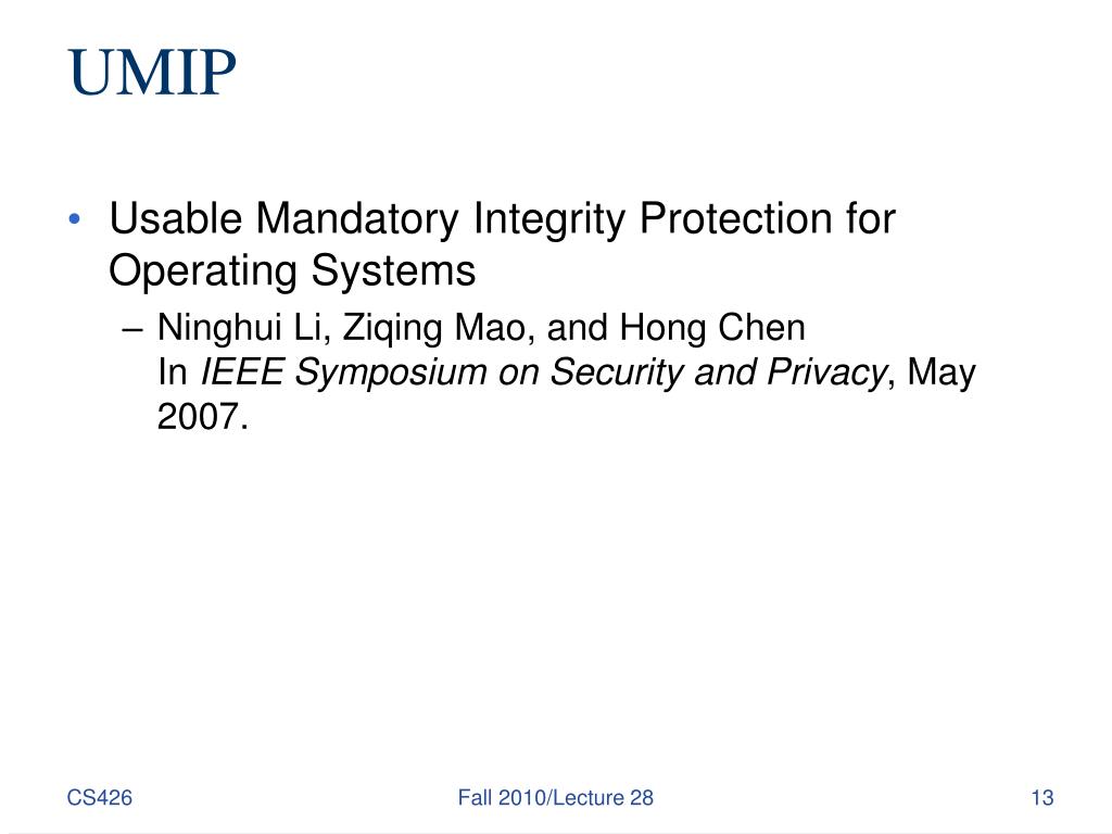 PPT - Computer Security CS 426 Lecture 27 PowerPoint Presentation, free  download - ID:27439