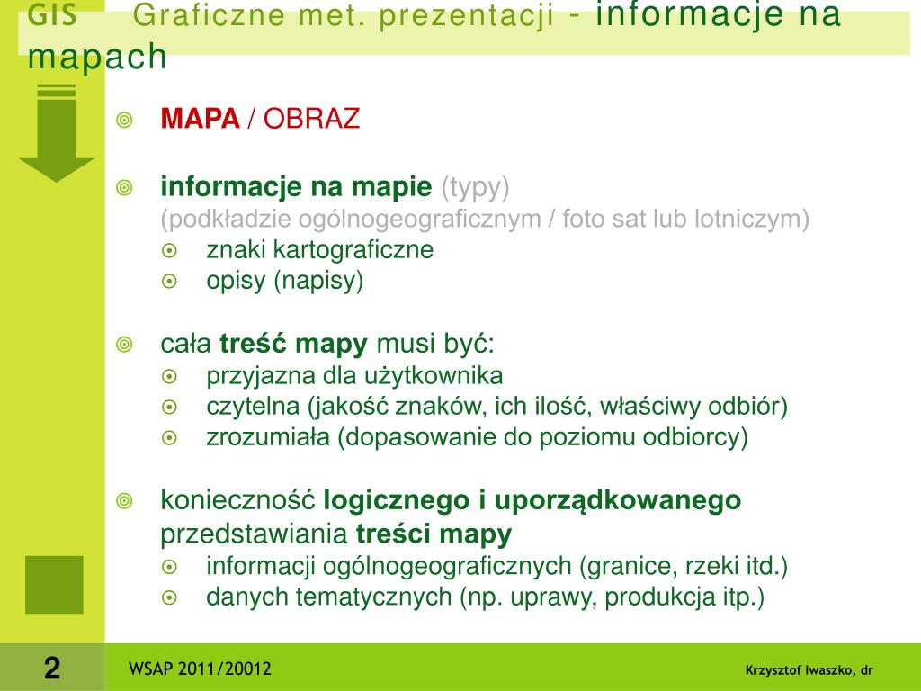 Metody Kartograficzne Przedstawiania Zjawisk Na Mapie PPT - GRAFICZNE METODY PREZENTACJI DANYCH informacje na mapie rodzaje