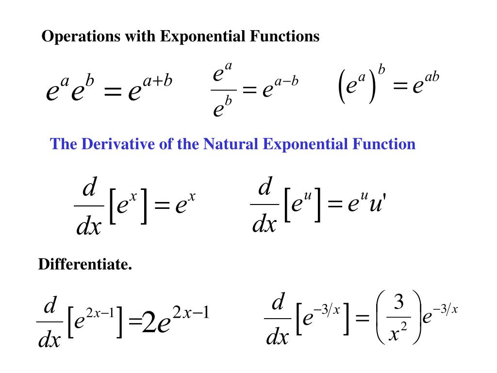 Ppt 5 4 Exponential Functions Differentiation And Integration Powerpoint Presentation Id 4053363