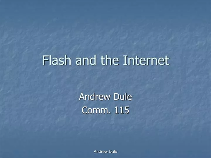 flash and the internet n.