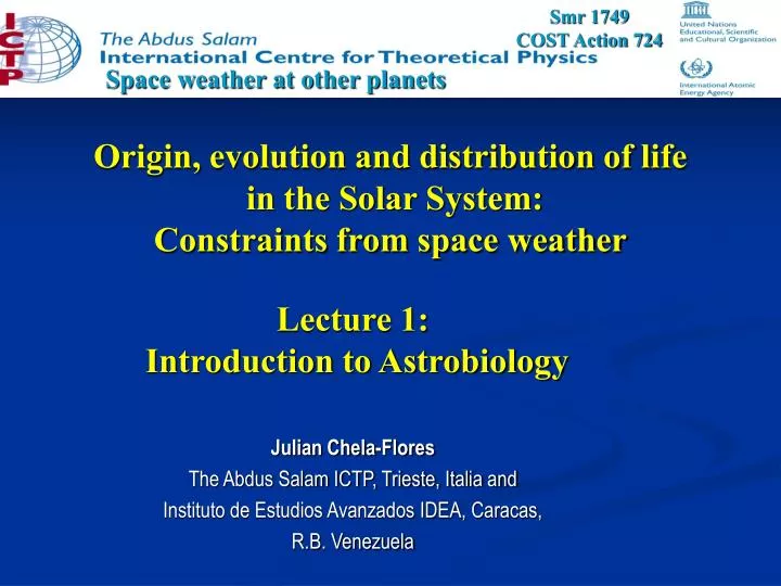 Ppt Origin Evolution And Distribution Of Life In The