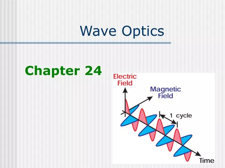 wave optics n.