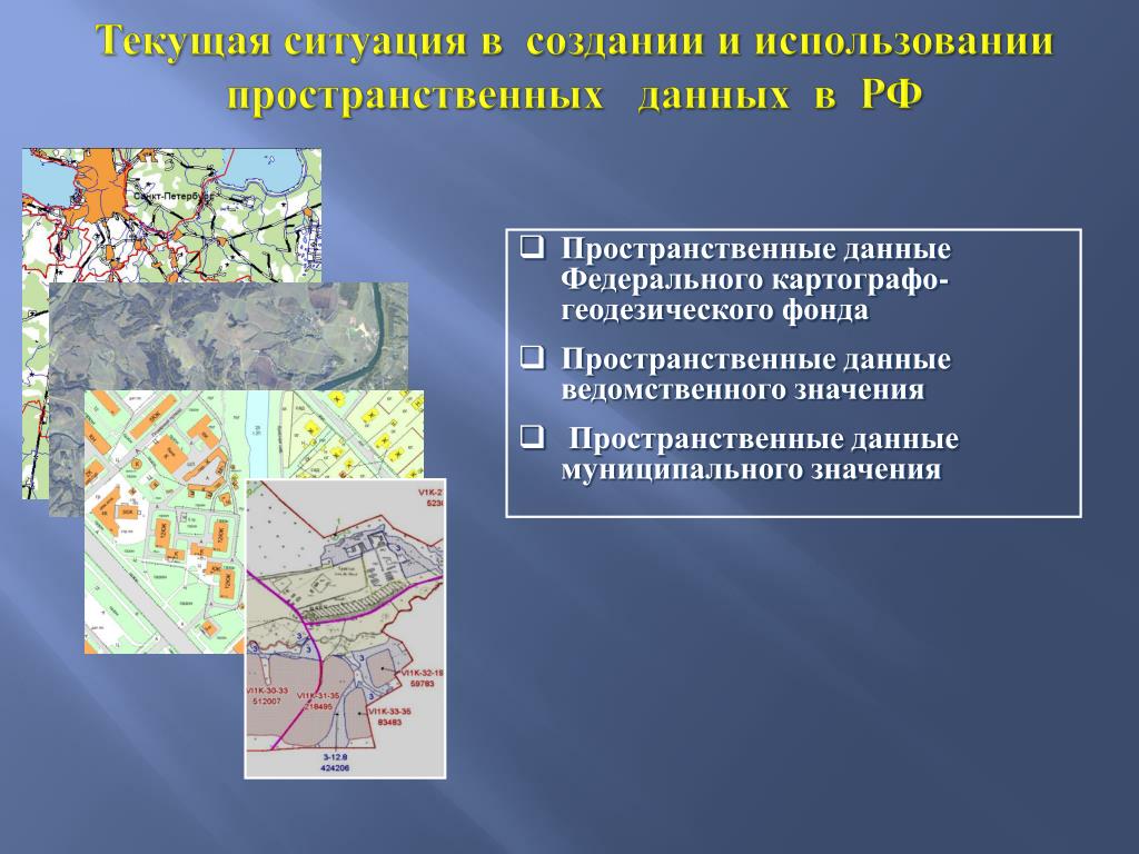 Национальная программа пространственных данных. Инфраструктура пространственных данных. Сферы использования пространственных данных. Примеры пространственных данных. Федеральный фонд пространственных данных.