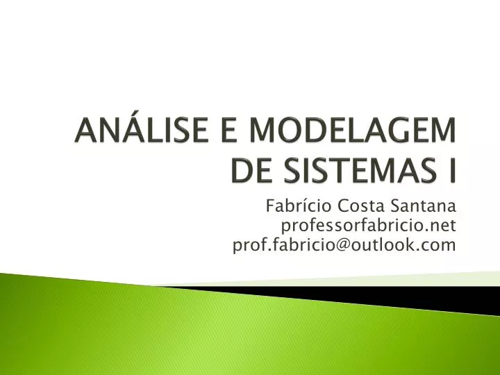PPT - ANÁLISE E MODELAGEM DE SISTEMAS I PowerPoint Presentation, free ...