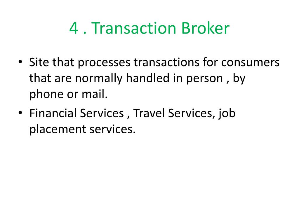 define transaction broker