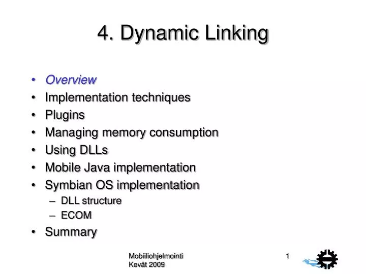 PPT 4. Dynamic Linking PowerPoint Presentation, free download ID