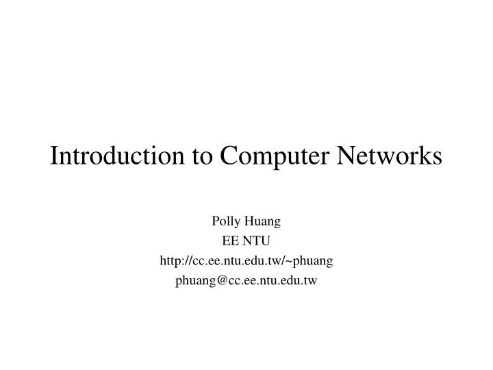 PPT - Introduction to Computer Networks PowerPoint Presentation, free ...