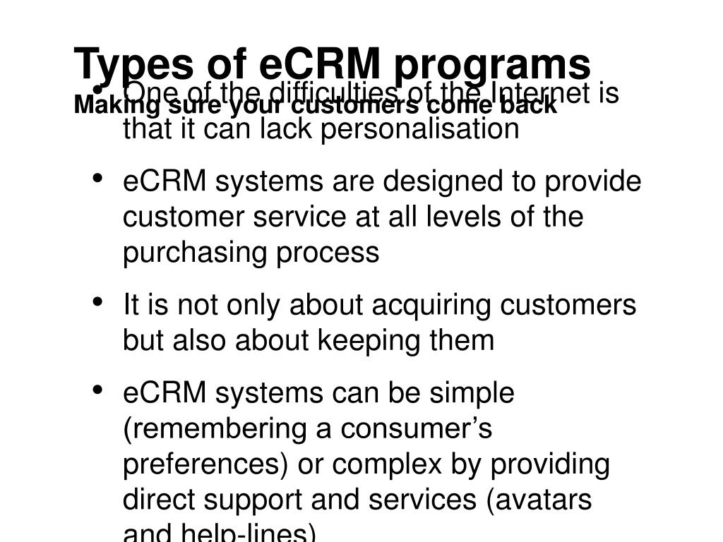 PPT eCRM, EC Strategy and Implementation PowerPoint Presentation