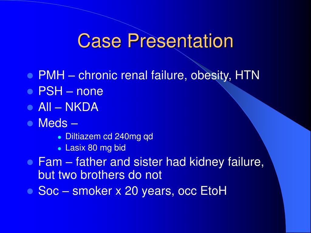case presentation nephrology