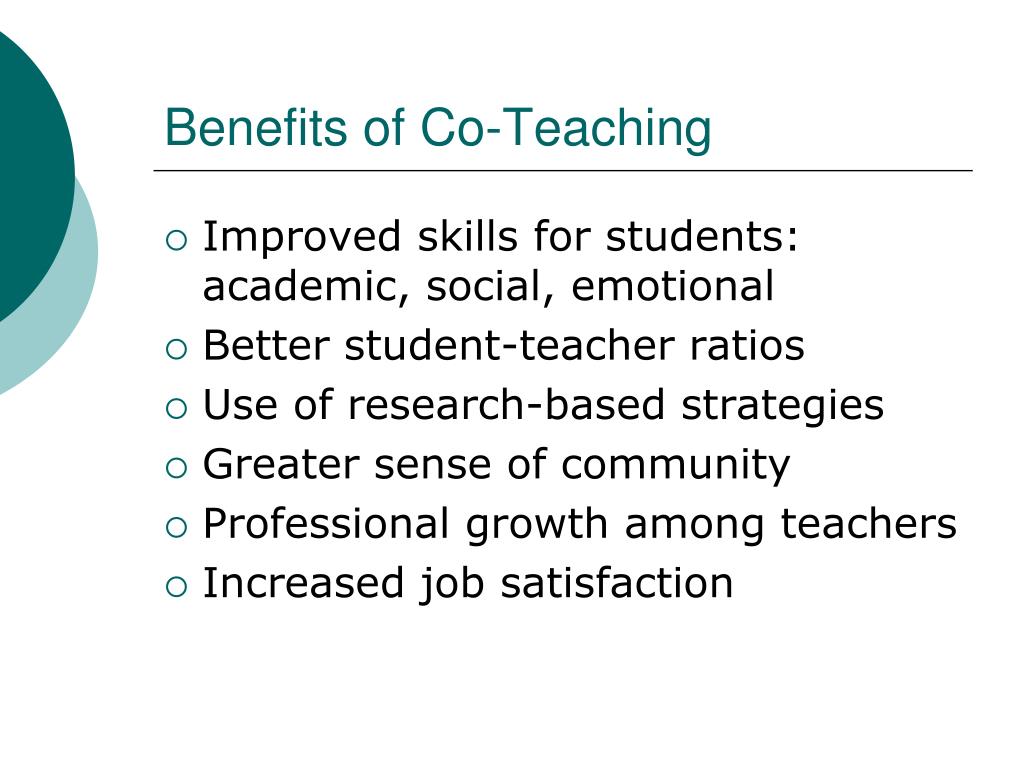Ppt co teaching a model for collaboration in the classroom 