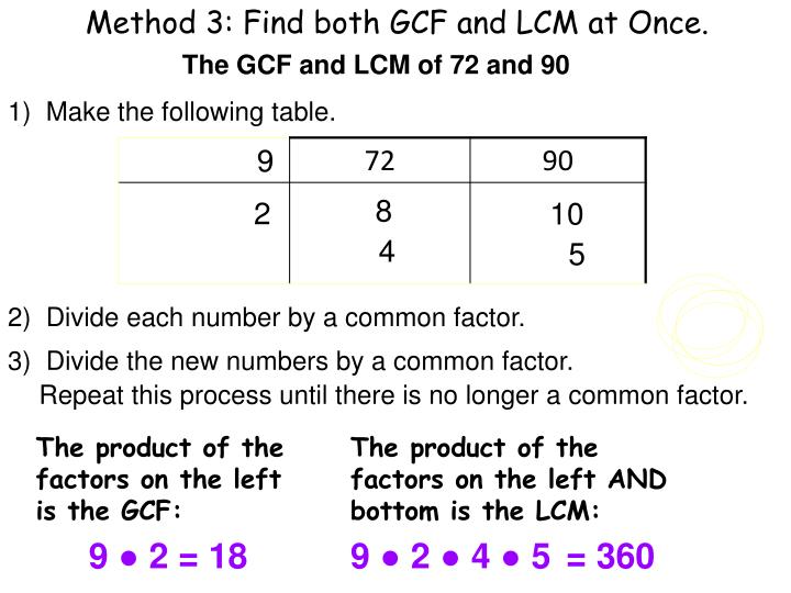 Gcf Of 75 And 90 Ppt - Greatest Common Factor (gcf) And Least Common Multiple (lcm 7FD