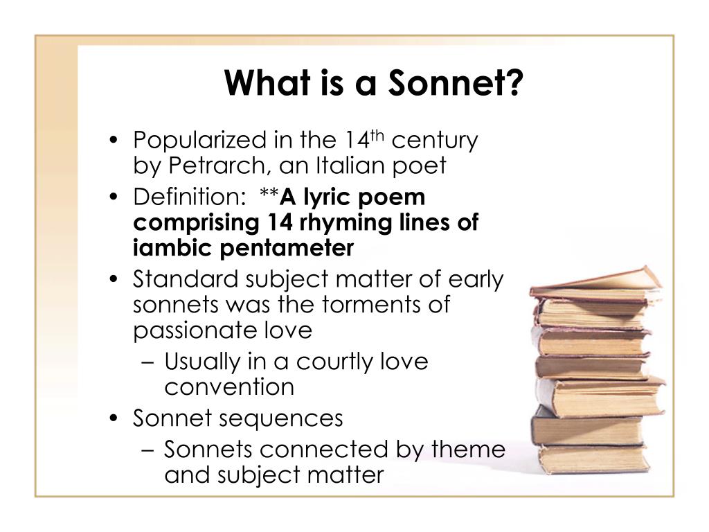 PPT - The Sonnet PowerPoint Presentation, free download - ID:4060973