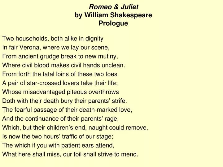 romeo and juliet play william shakespeare