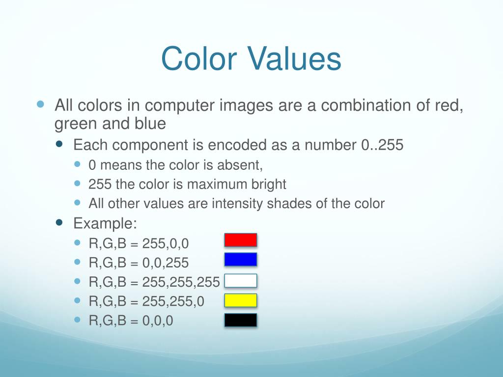 PPT - Color Values PowerPoint Presentation, free download - ID:4061504