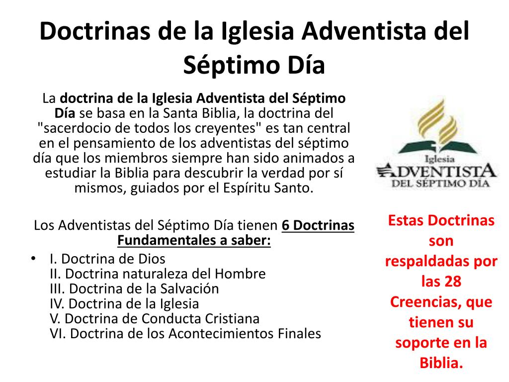PPT - Creencias fundamentales de la iglesia adventista PowerPoint  Presentation - ID:4061762