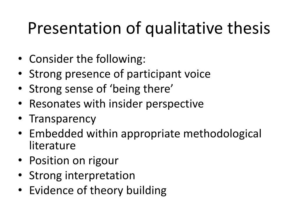 qualitative dissertation presentation