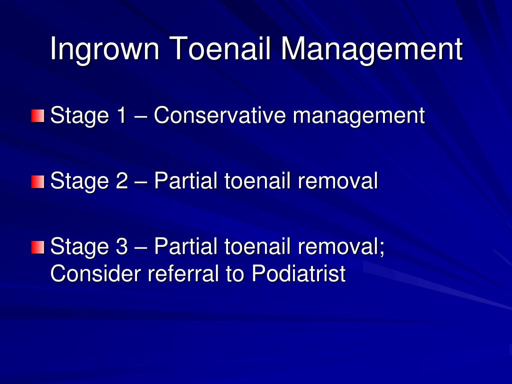 ingrown toenail management l