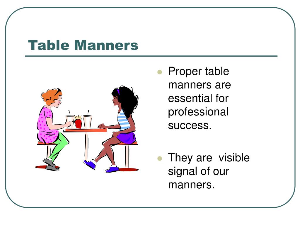 table etiquette powerpoint presentation