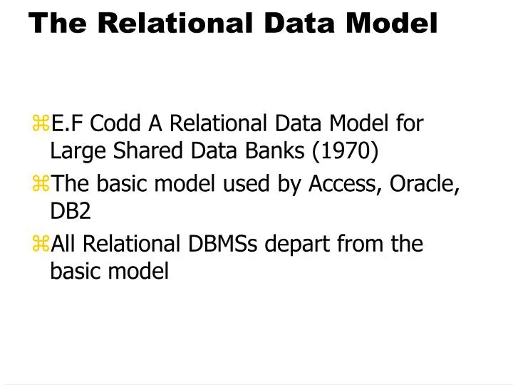 ppt the relational data model powerpoint presentation id relational data model