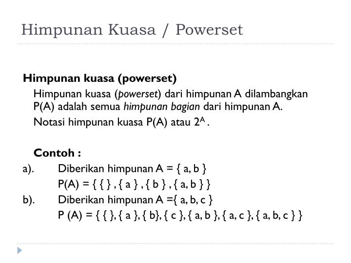 Notasi Himpunan