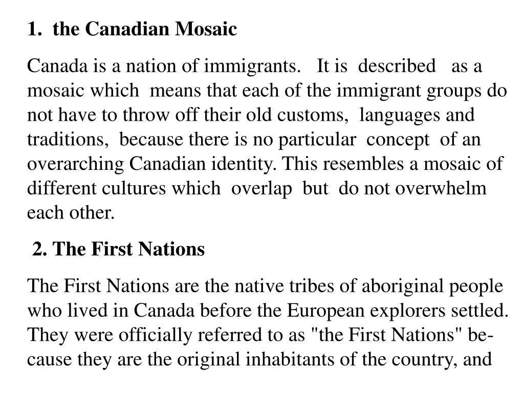 PPT - Chapter 15 The Canadian Mosaic PowerPoint Presentation, free download - ID:4068391