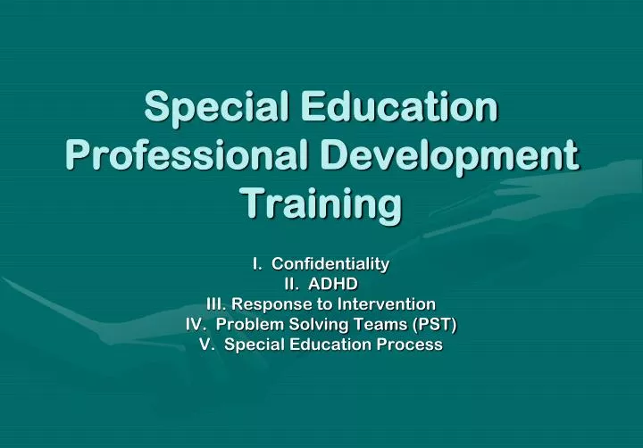 special education professional development training n.