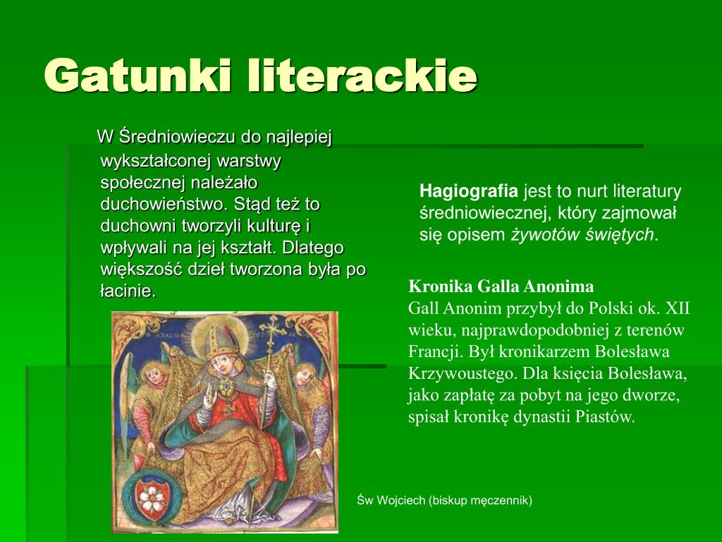 Wymień Cztery Gatunki Literackie Występujące W Biblii PPT - Epoki literackie wg J. Krzyżanowskiego PowerPoint Presentation