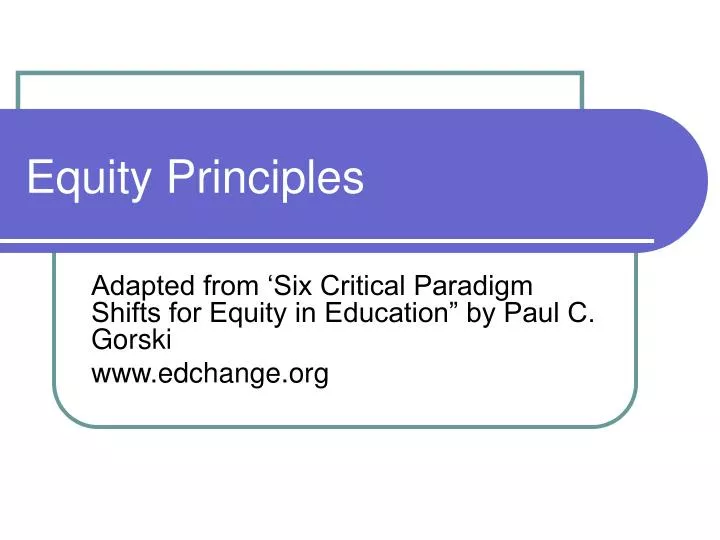 PPT - Equity Principles PowerPoint Presentation, free download - ID:4070430