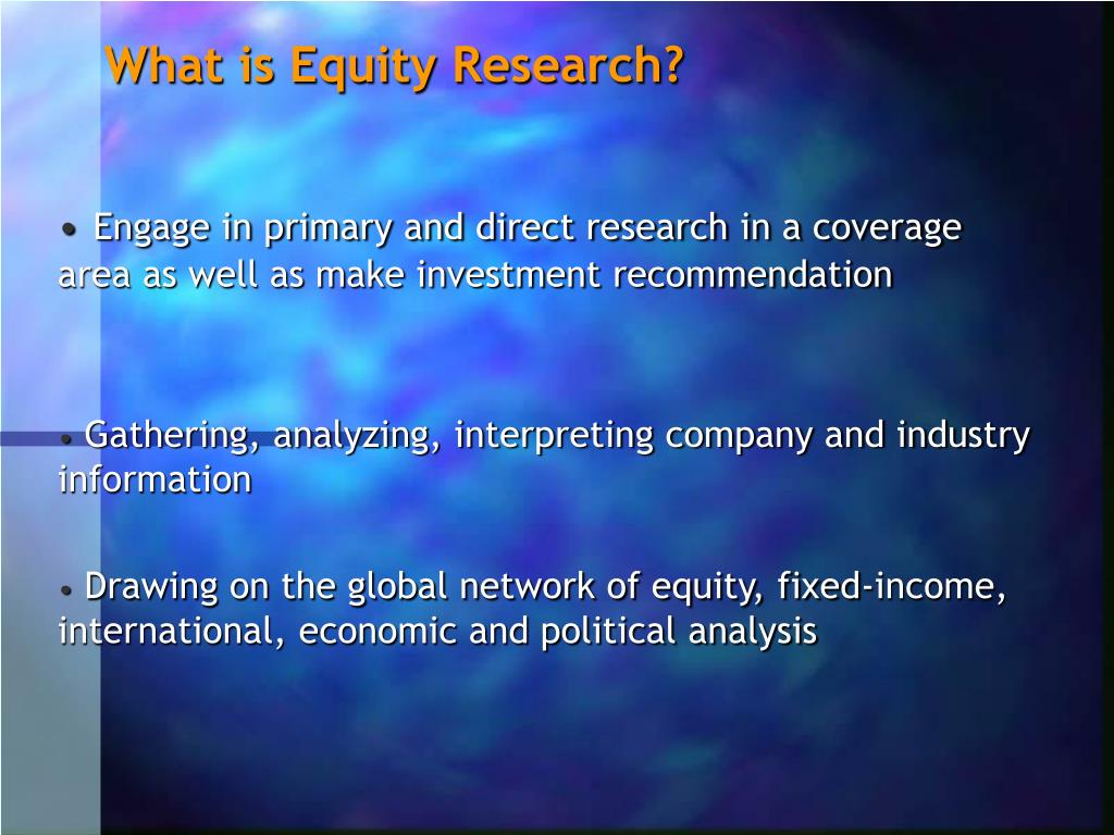 PPT Equity Research Analyst PowerPoint Presentation, free download