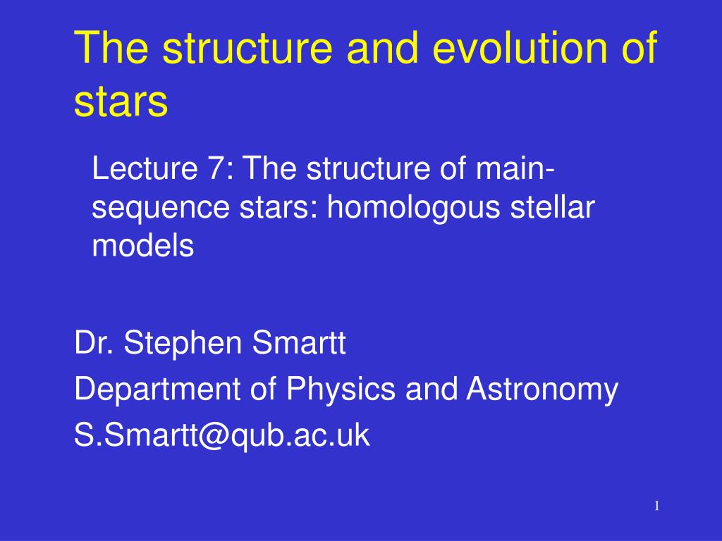 Stellar Structure and Evolution