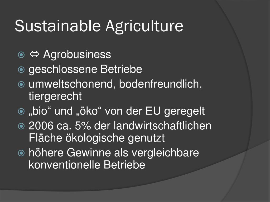 PPT - Landwirtschaft in der gemäßigten Zone PowerPoint Presentation