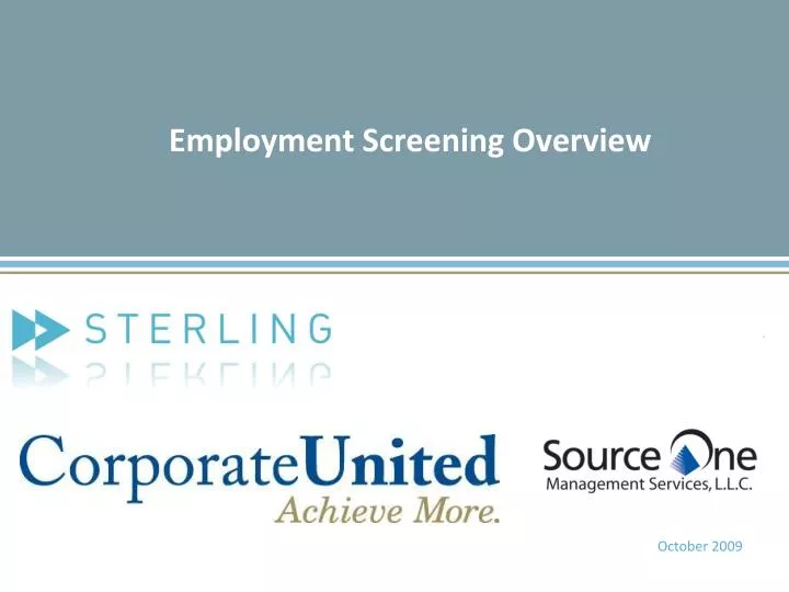 employment screening overview n.