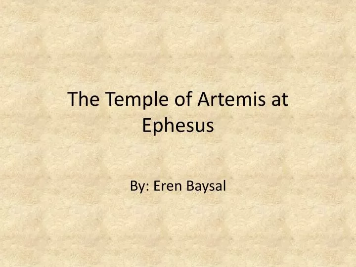 the temple of artemis at ephesus n.