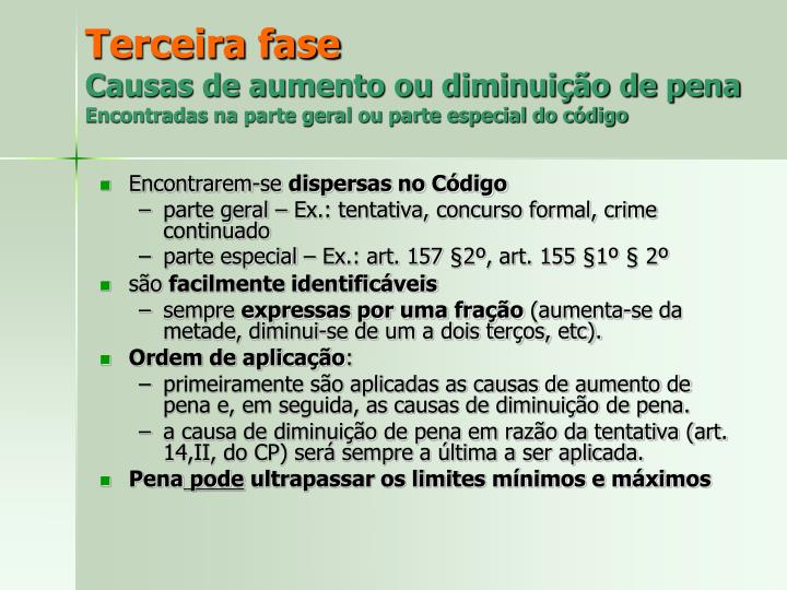 Causas De Aumento E Diminuição De Pena