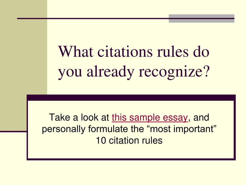 proper citation rules
