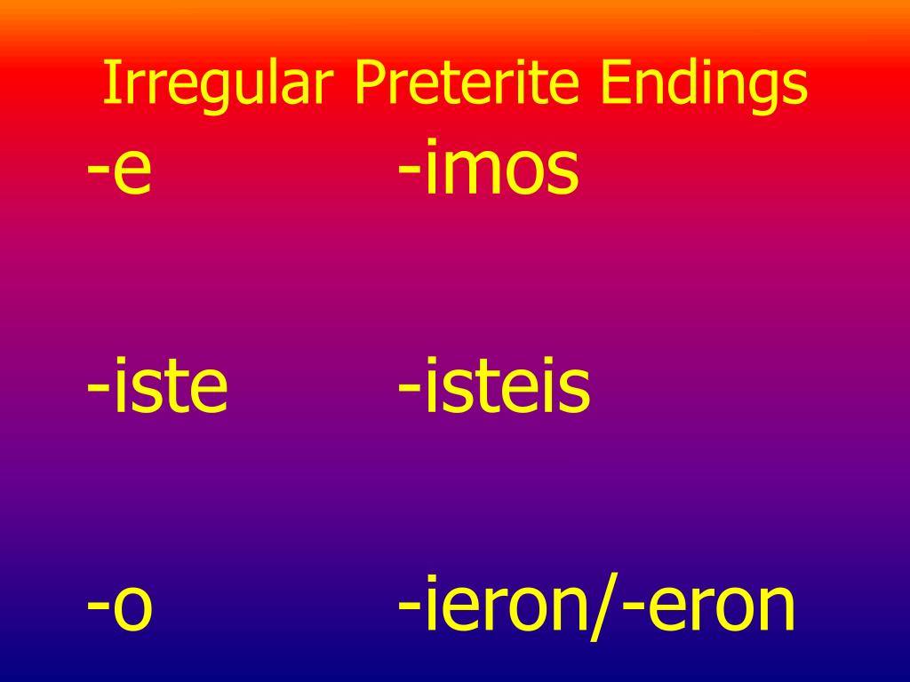 llegar preterite endings llegar preterite endings