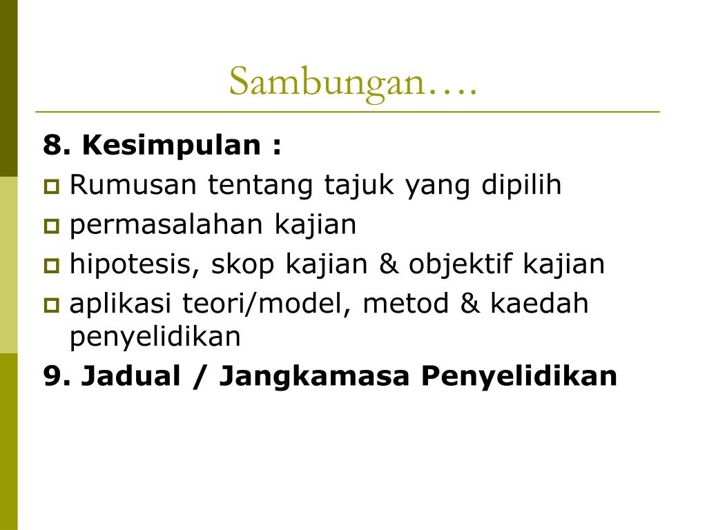 PPT - Kertas Cadangan Penulisan Akademik/Tesis ...