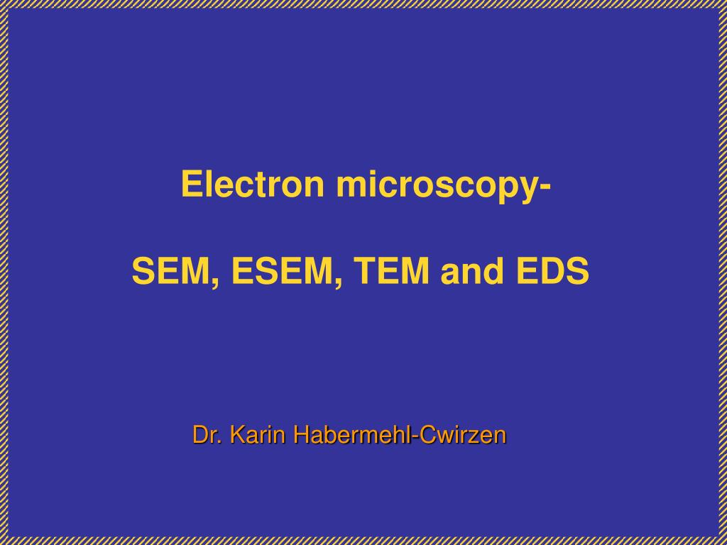 PPT - Electron microscopy- SEM, ESEM, TEM and EDS PowerPoint Presentation -  ID:4077425