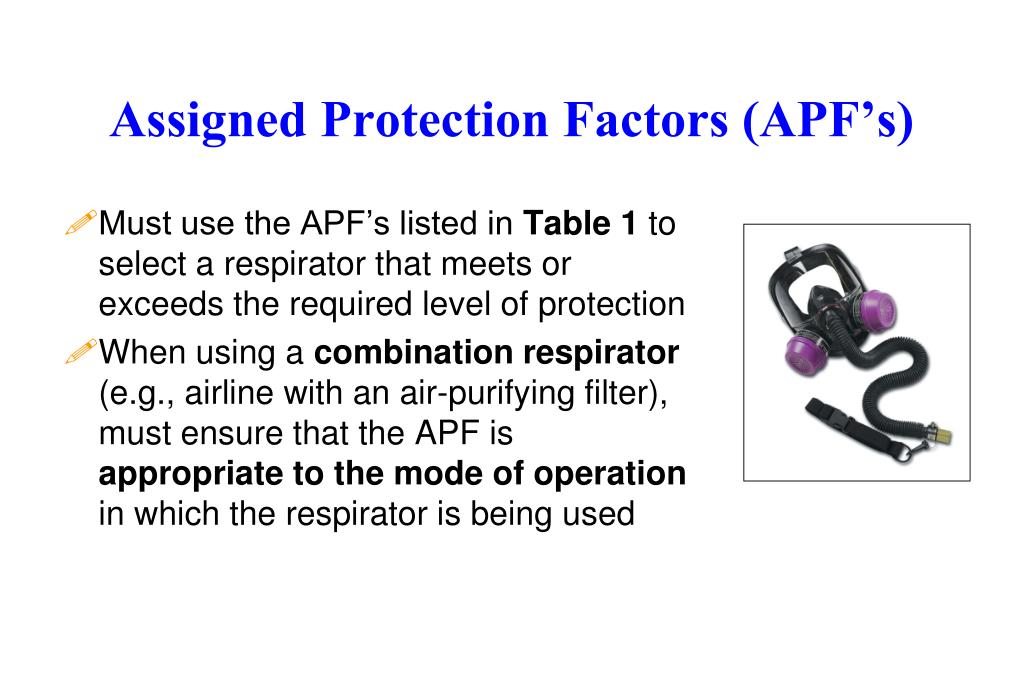 cal osha assigned protection factor