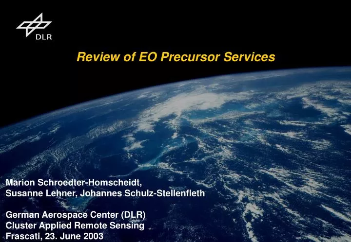 review of eo precursor services n.