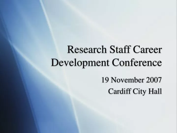 research staff career development conference n.