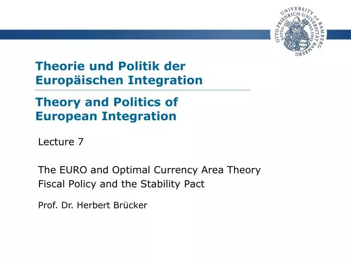 PPT - Theorie Und Politik Der Europäischen Integration PowerPoint ...