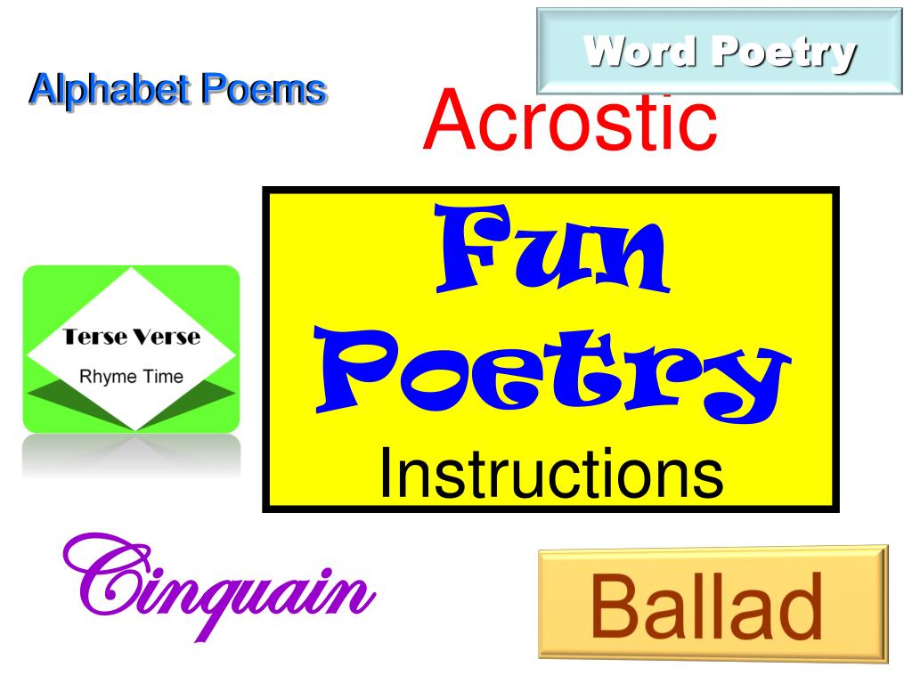 PPT - Fun Poetry Instructions PowerPoint Presentation, free