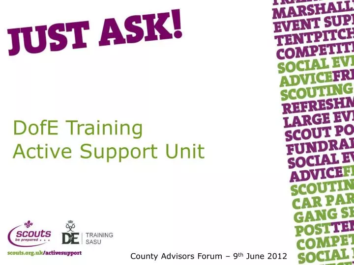 dofe training active support unit n.