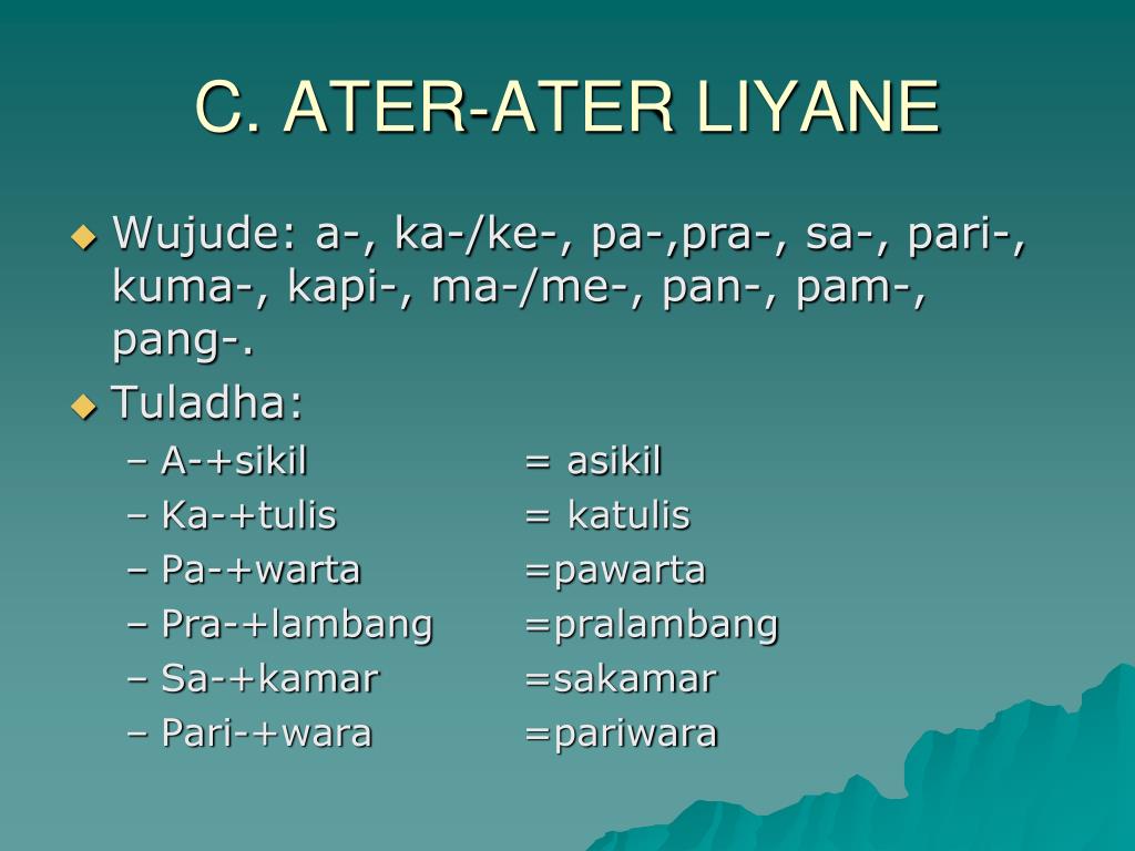 Wuwuhan gabungan antarane ater-ater lan panambang diarani