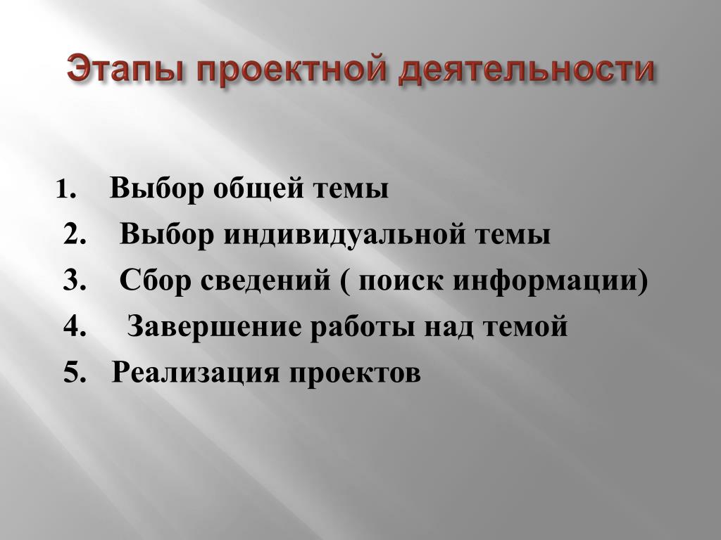 Последний этап проектной деятельности сдача проекта Методы и приемы в проекте