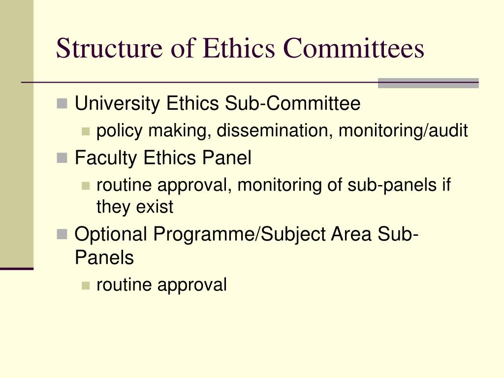 research ethics committee principles