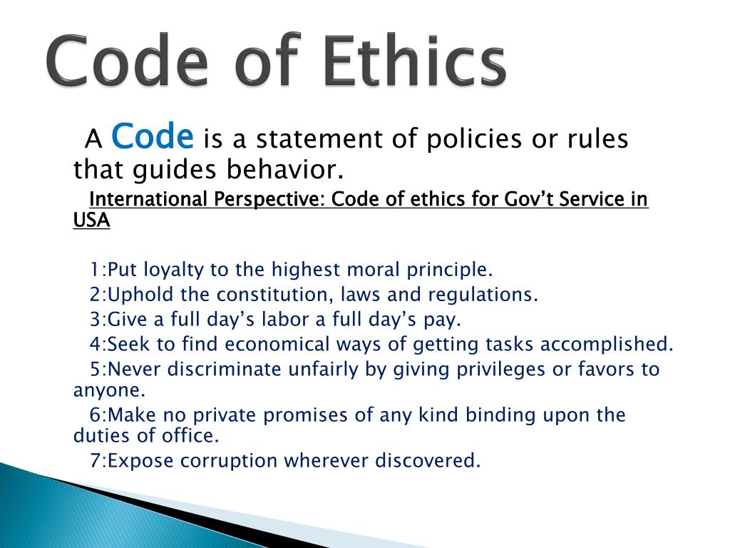 What Is Code Of Ethics Meaning