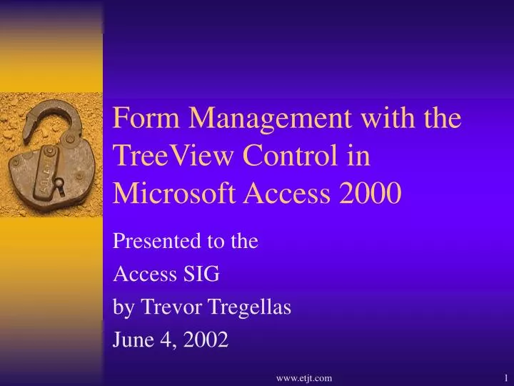 PPT Form Management with the TreeView Control in Microsoft Access
