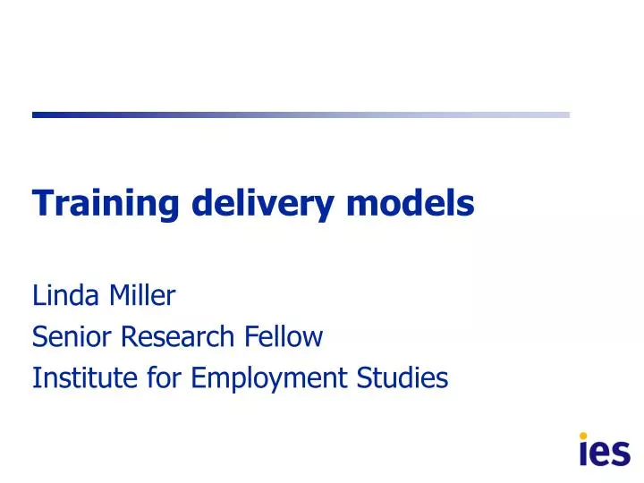training delivery models n.